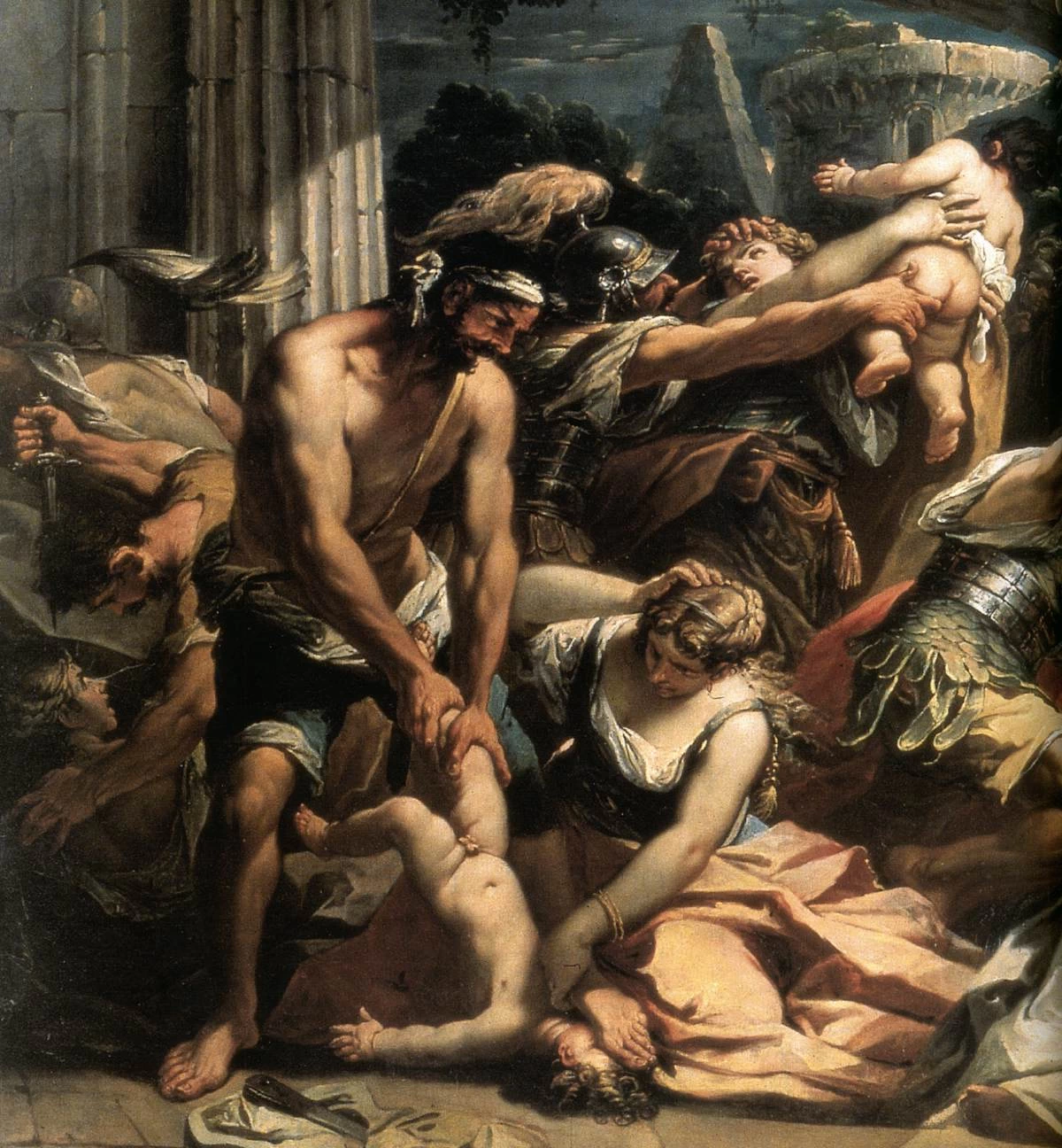 Il massacro degli innocenti, 1733 - Chiesa di Santo Stefano, Venezia, dettaglio